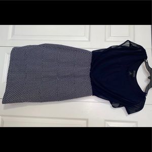 Navy Polka Dot Dress